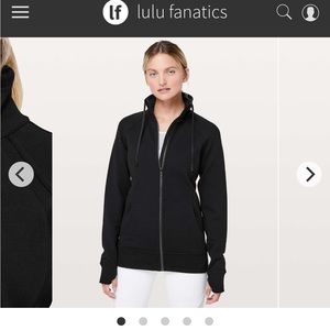 Lululemon huddle and hustle black zip up sweater